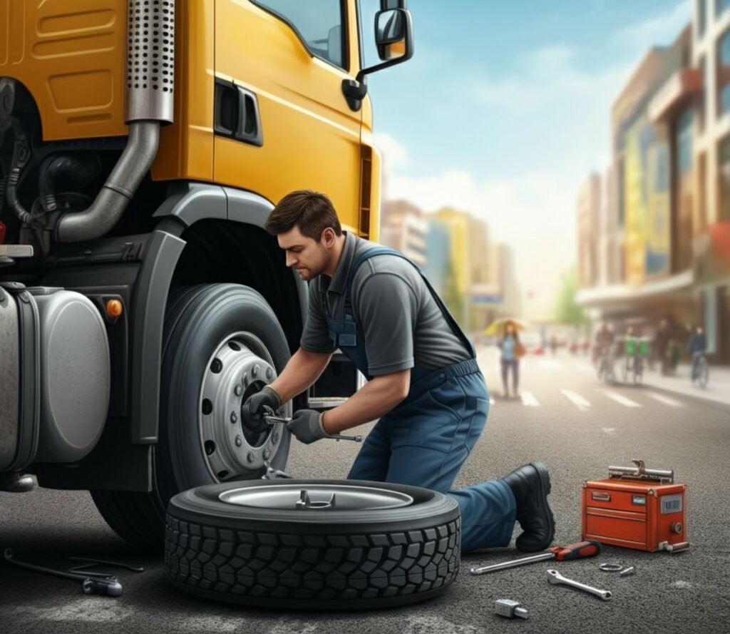 truck tire change