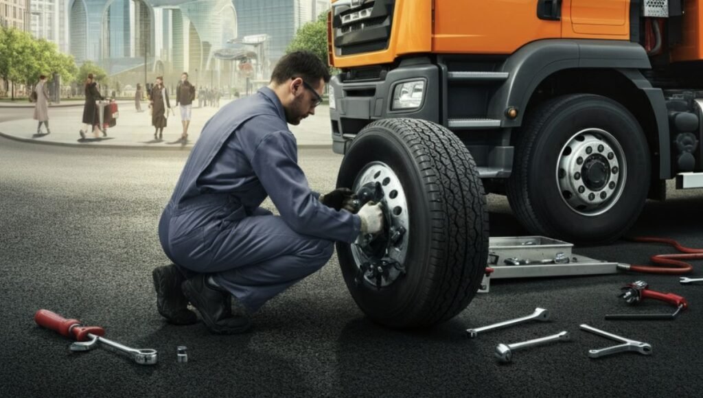 truck tire change