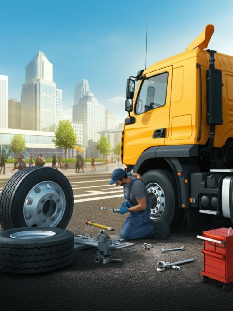 truck tire fixed