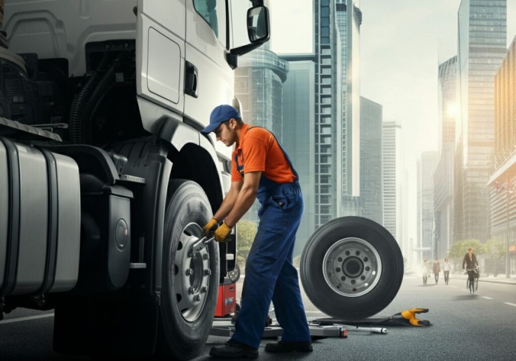 truck tire fixed