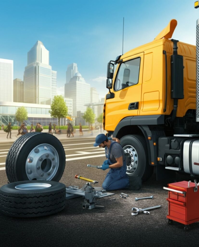 truck tire fixed